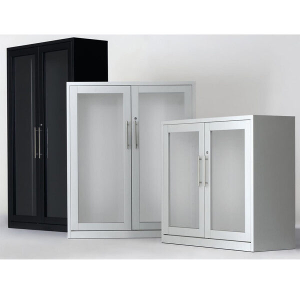 Mobiliario oficinas armario puertas batientes cristal